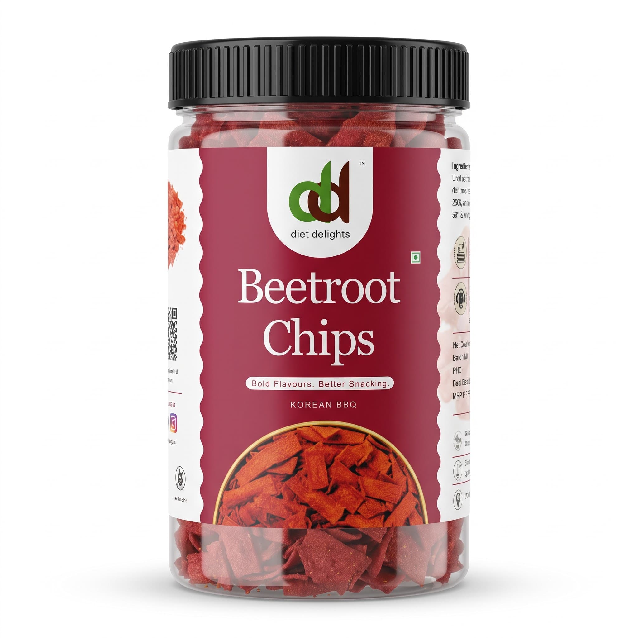 Beetroot Chips Korean BBQ jar