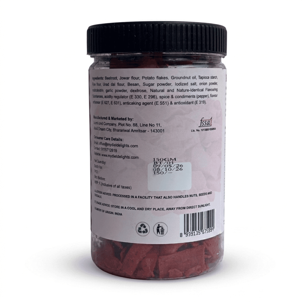 Beetroot Chips Ingredients