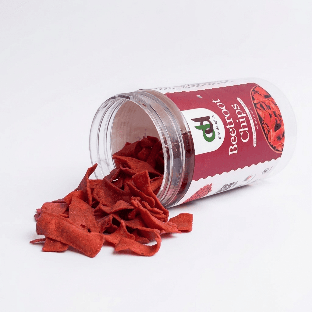 Beetroot Chips Open jar