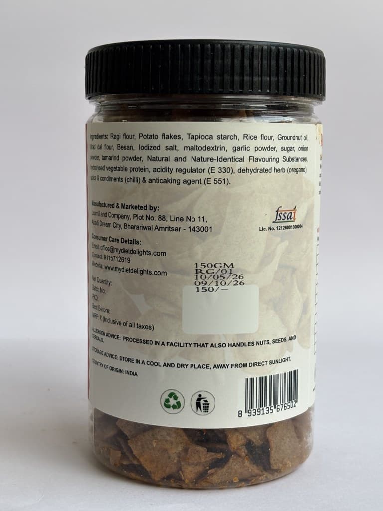 Ragi Chips Ingredients